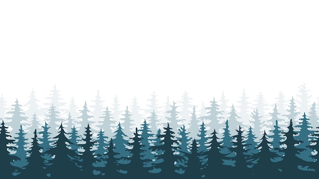 fir trees silhouette