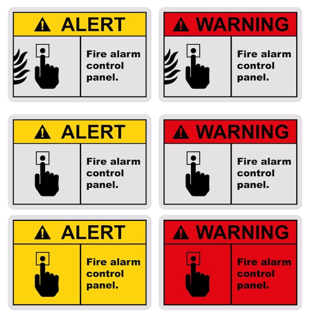 Fire Alarm Alert Sign Vector