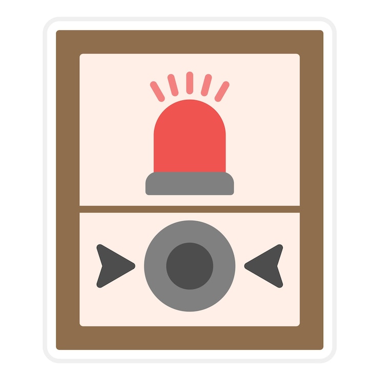 Vector fire alarm icon vector image can be used for smart city