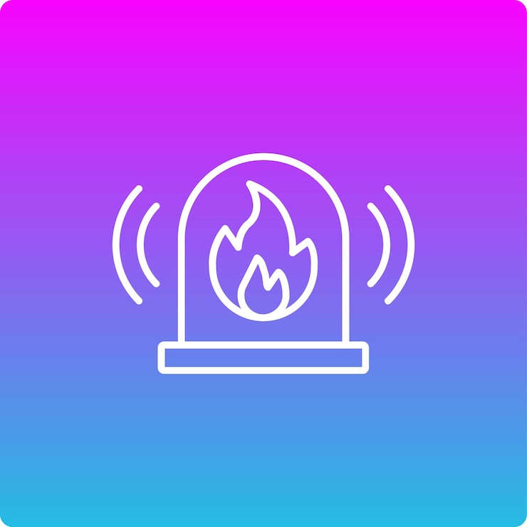 Vector fire alarm icon
