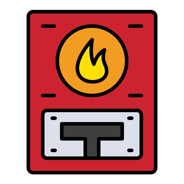 Vector fire alarm icon