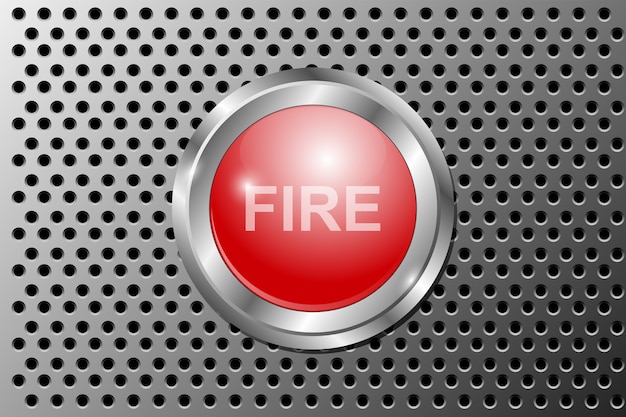 Vector fire alarm push button