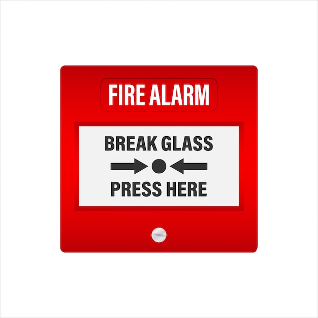 Vector fire alarm system. fire equipment.   stock illustration