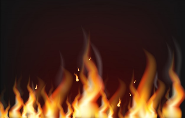 Fire background realistic