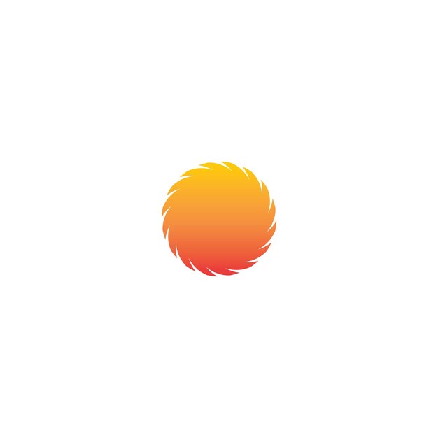 Fire ball Logo vector icon Template