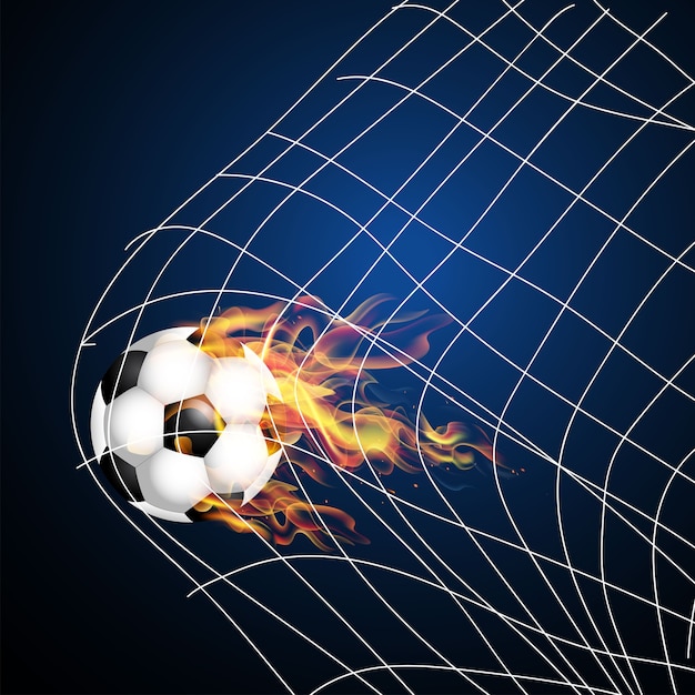 Fire ball soccer football