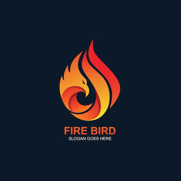 Vector fire bird logo