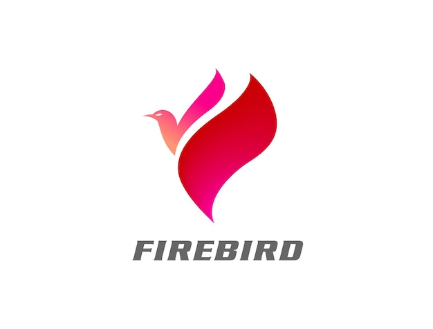 fire bird phoenix flame wings logo