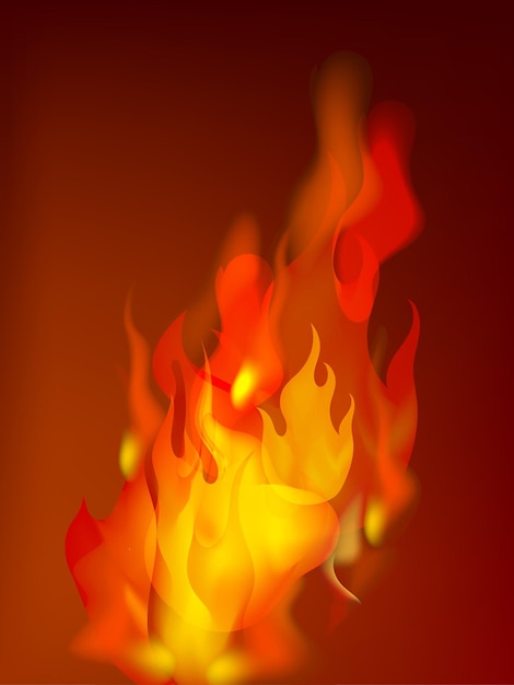 Fire bordersfire flames blaze icon symbol sign on dark background vector illustration Hot light