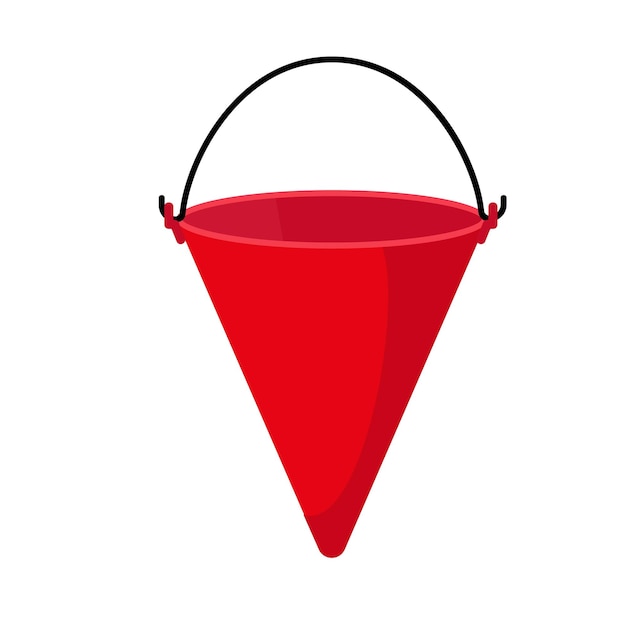 Fire bucket icon Flat illustration of fire bucket vector icon for web design
