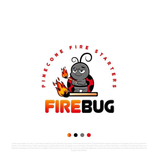 Fire bug logo design