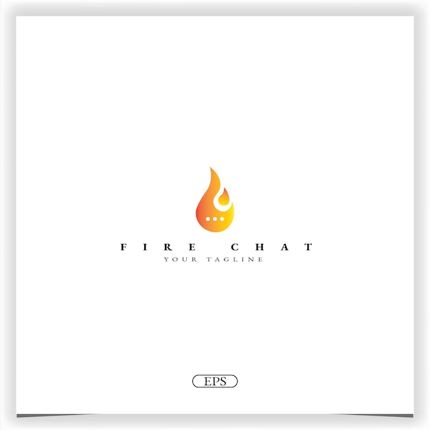 Vector fire and chat flame talk logo logo premium elegant template vector eps 10