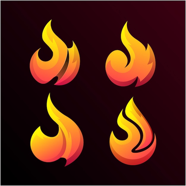 Fire colorful logo design