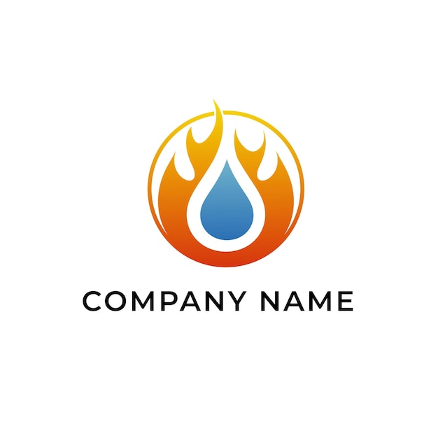 会社の火のカラフルなロゴのテンプレート