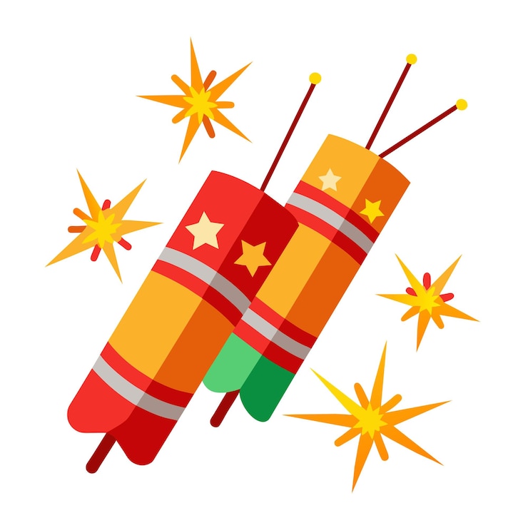 Vector fire crackers vectors