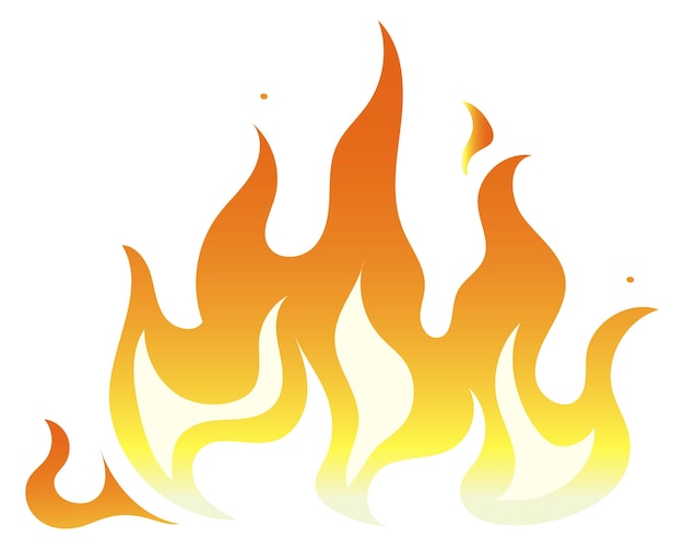 Fire decal Gradient flame symbol Burning icon