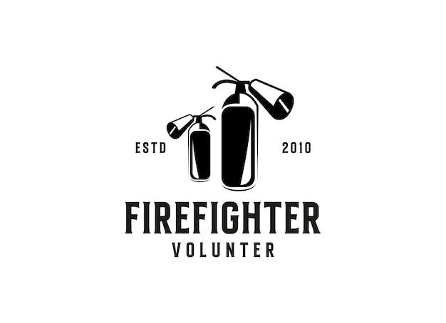 消防署のロゴ、モダンとビンテージ スタイルのロゴ