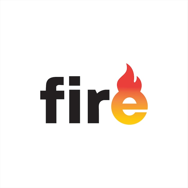 벡터 fire e lat 로고 디자인