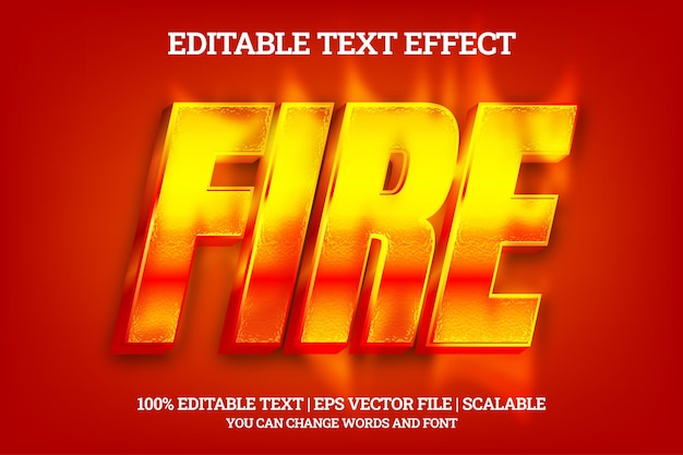 Fire editable text effect