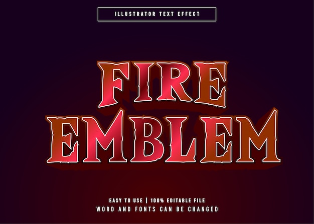 Fire emblem bewerkbaar teksteffect