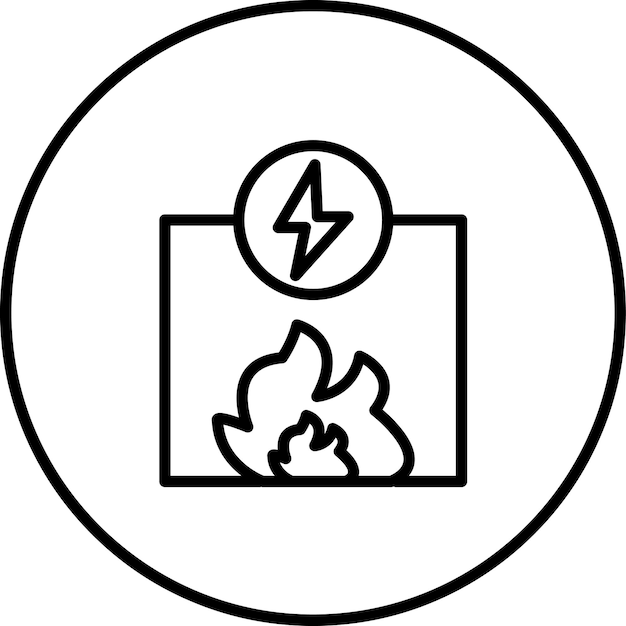 Fire Energy vector icon illustration of Sustainable Energy iconset