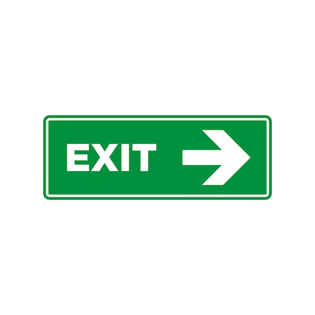 Vector fire exit sign icon vector template