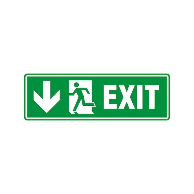 Vector fire exit sign icon vector template