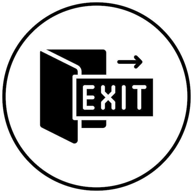 Fire Exit vector icoontje illustratie van Mall icoonset