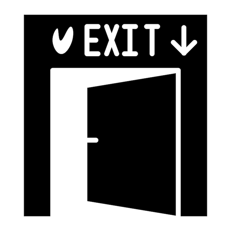 Vector fire exit vector illustration