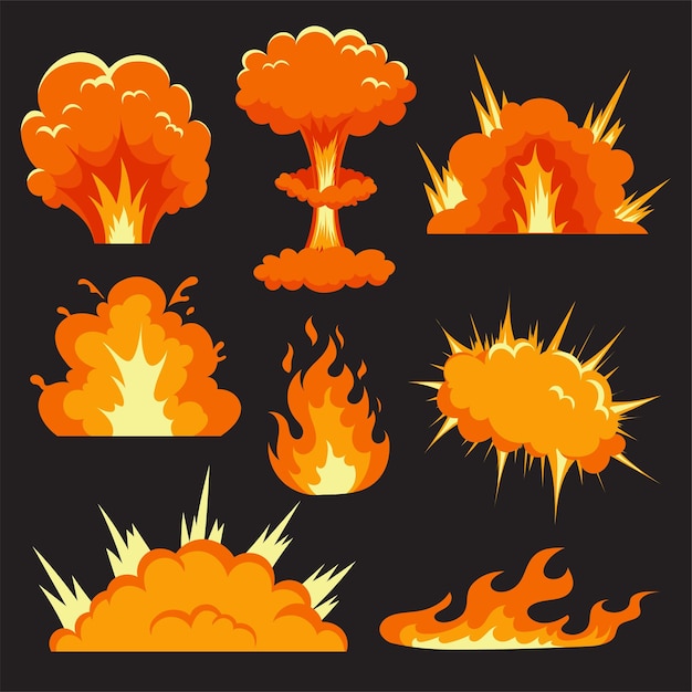 Vector fire explosion vector design