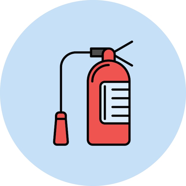 Fire Extinguisher Flat Illustration