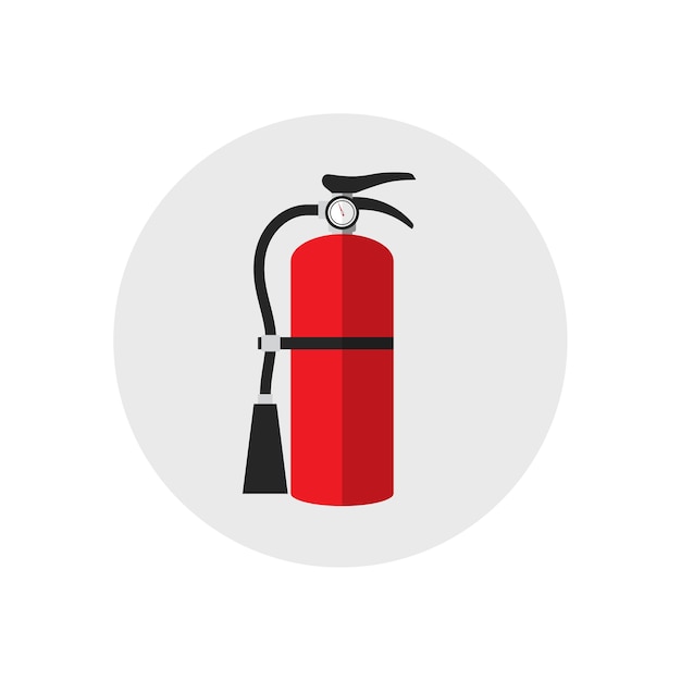 Fire extinguisher icon cartoon style. Single silhouette fire equipment icon. Flat style.