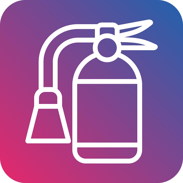 Vector fire extinguisher icon style