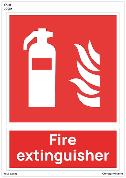 Vector fire extinguisher signs symbols standard iso 7010