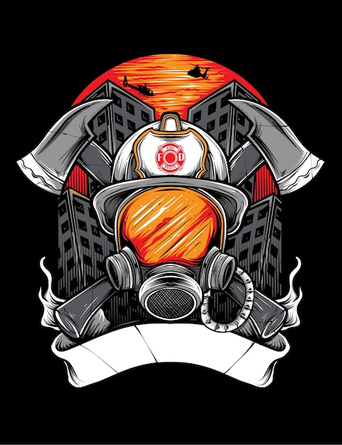 fire fighter vector