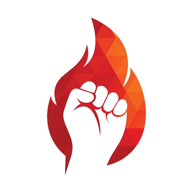 Fire Fist Logo Vector