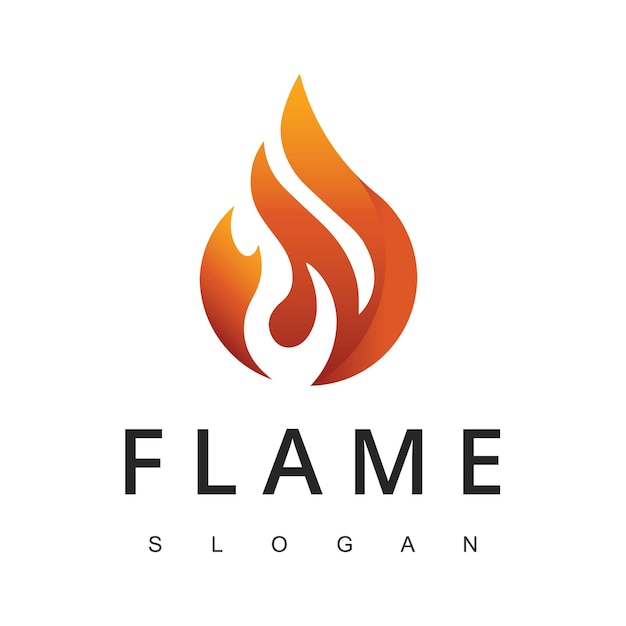 Дизайн логотипа Fire Flame for Burn Gas Oil Company или Barbecue BBQ Grill.