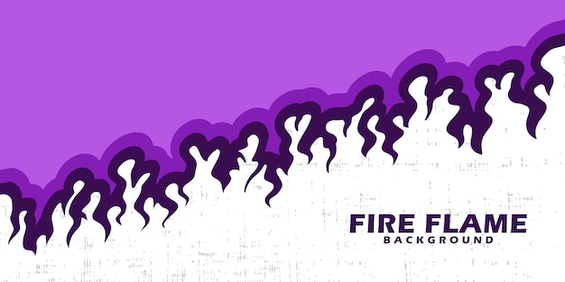 Огненное пламя, горящее по диагонали или наклонно, дизайн фона в фиолетовом цвете для обоев
