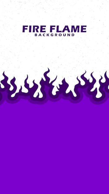 Vector fire flame concept burning background flat design in purple color for wallpaper