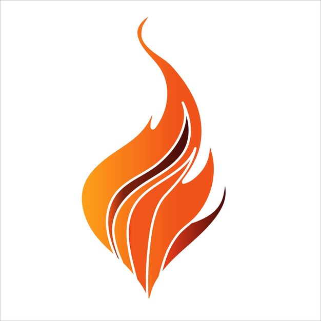 Vector fire flame concept icon design stock illustration