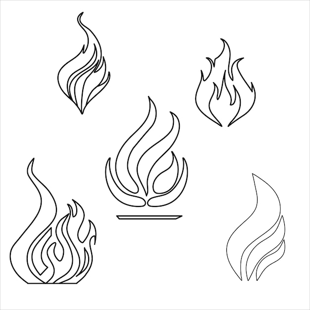 Illustrazione stock del design dell'icona del concetto di fiamma di fuoco