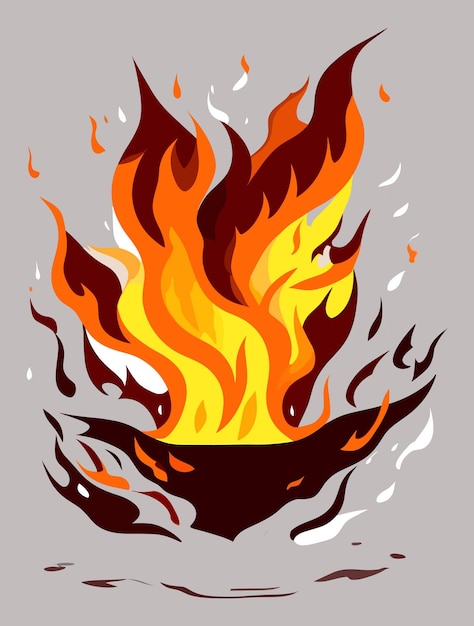 Premium Vector | Fire flame design vector art hot