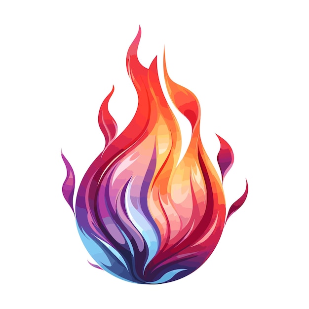 Vector fire flame element illustration