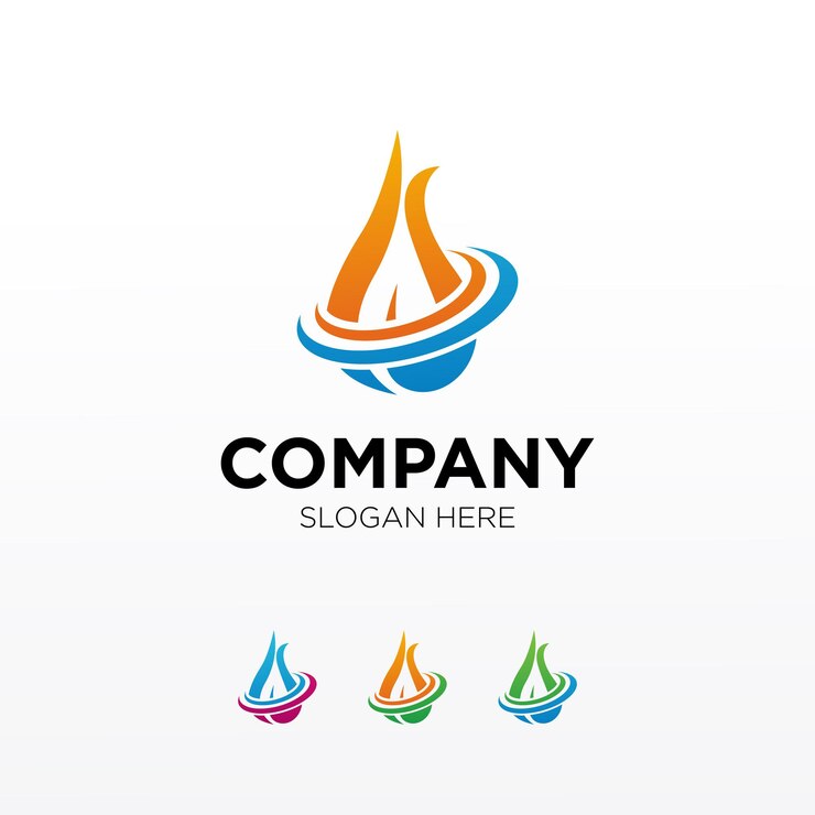 Premium Vector | Fire flame gas abstract logo design tempalate