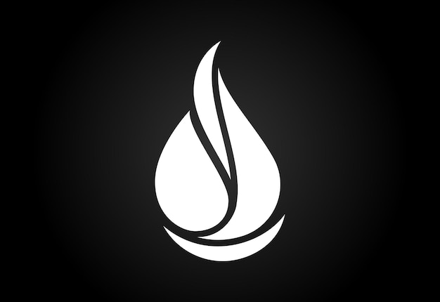 Значок пламени огня концепция дизайна логотипа нефтегазовой промышленности