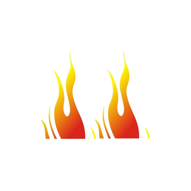 Vector fire flame icon set symbol of fire