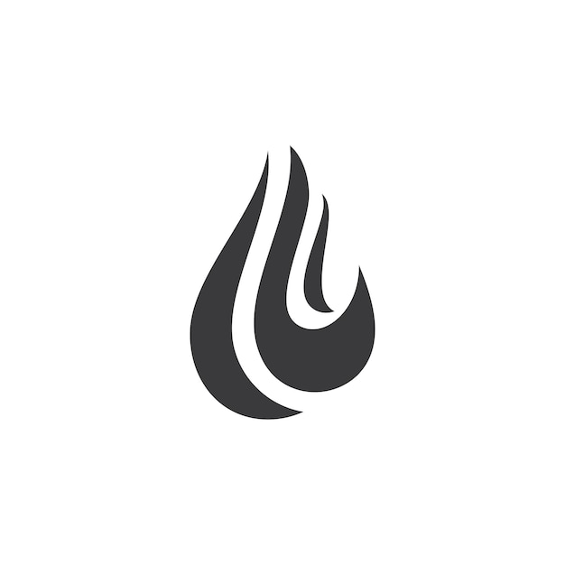 Fire flame illustration logo Template