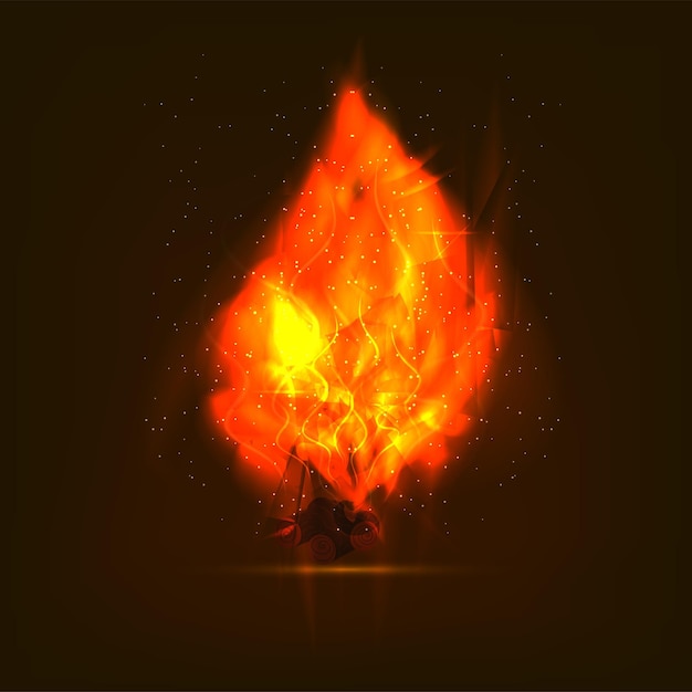 Fire Flame Isolated Vector Illustration