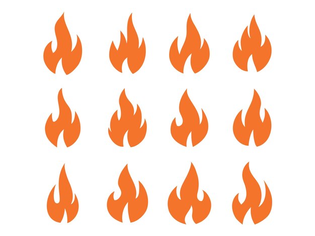 Vector fire flame isolated vector illustration