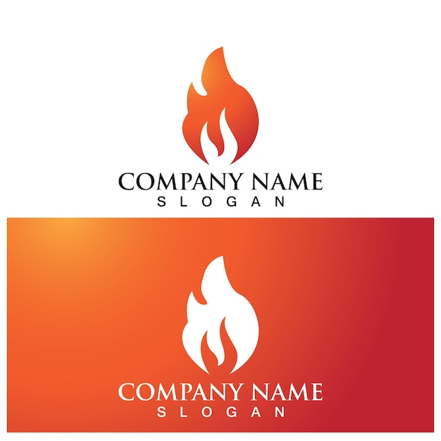 Логотип пламени огня и векторный шаблон